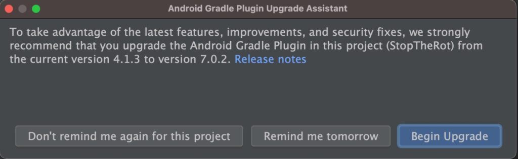 Android Gradle PluginとGradleのバージョンアップ手順２